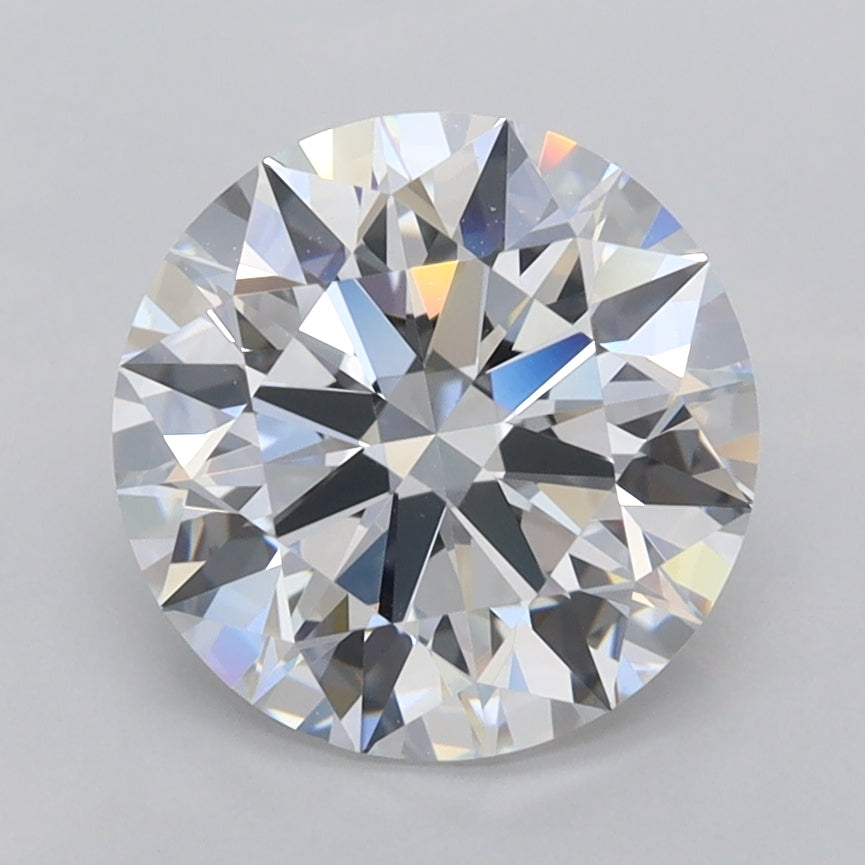 2.52 Carat Round Shaped, Ideal Cut, D Color, VVS1 Clarity, IGI Certified Lab Grown Diamond