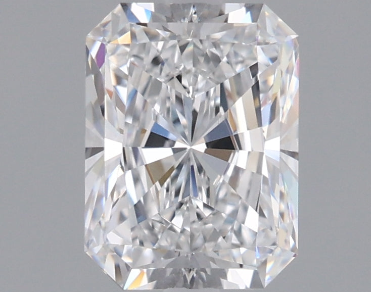 1.55 Carat Radiant Shaped, Ideal Cut, D Color, VVS2 Clarity, IGI Certified Lab Grown Diamond