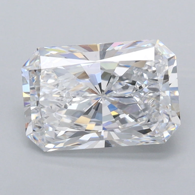 1.51 Carat Radiant Shaped, Ideal Cut, D Color, VVS2 Clarity, IGI Certified Lab Grown Diamond