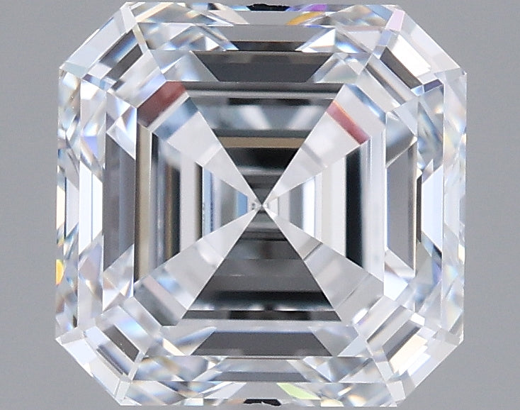 2.50 Carat Asscher Shaped, Ideal Cut, E Color, VVS1 Clarity, IGI Certified Lab Grown Diamond