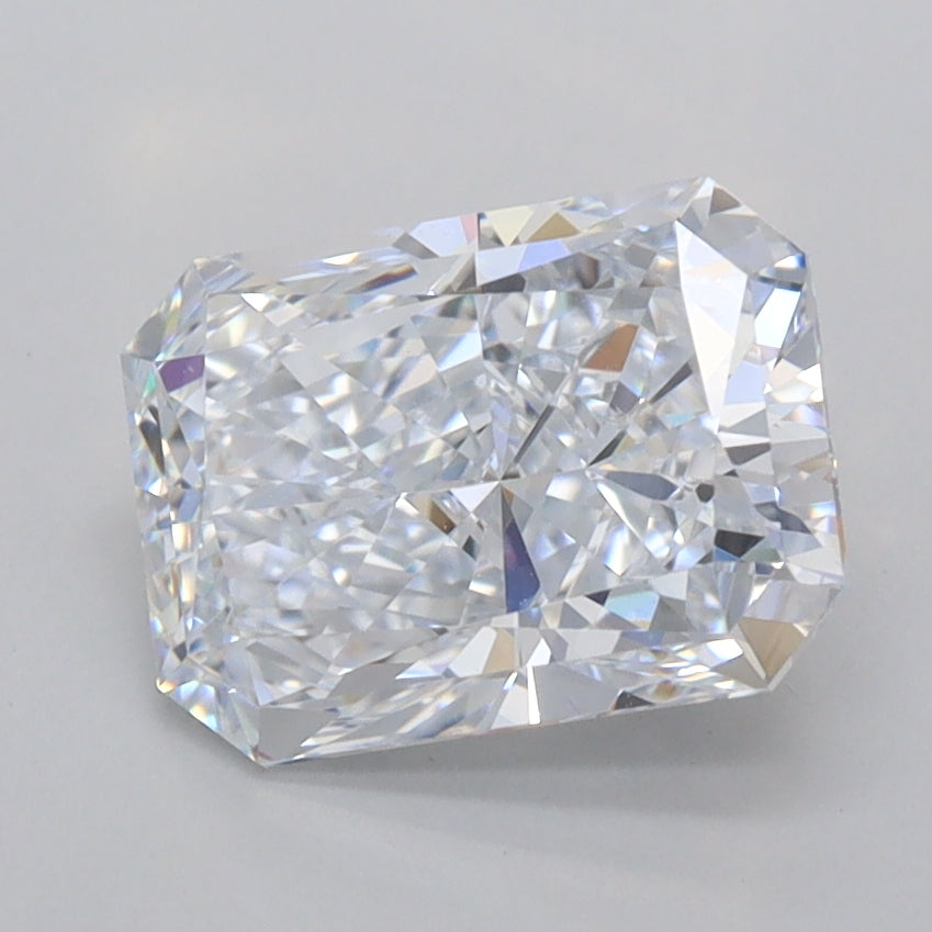 2.03 Carat Radiant Shaped, Ideal Cut, E Color, VVS1 Clarity, IGI Certified Lab Grown Diamond