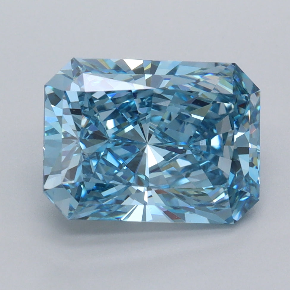 3.01 Carat Radiant Shaped, Ideal Cut, VVS2 Clarity, IGI Certified Lab Grown Diamond
