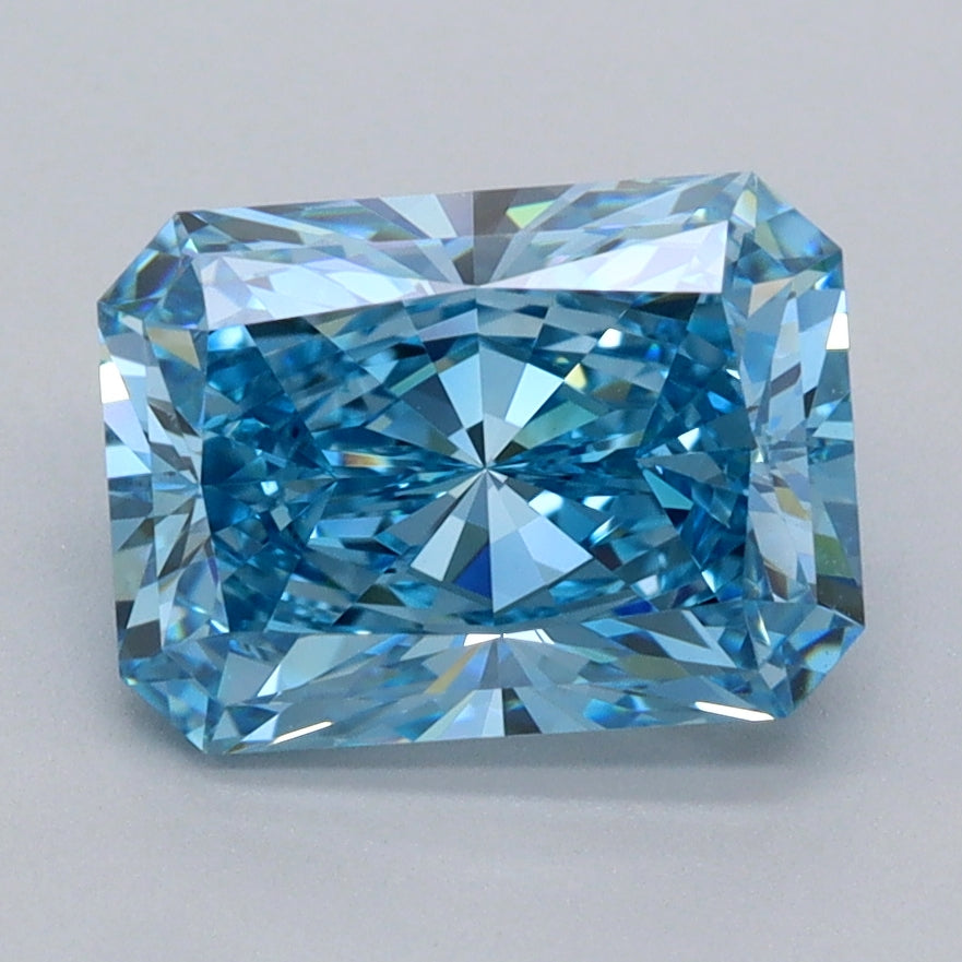 2.56 Carat Radiant Shaped, Excellent Cut, VVS1 Clarity, IGI Certified Lab Grown Diamond
