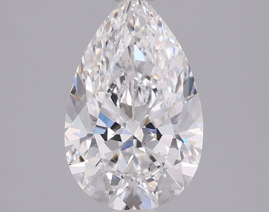 1.53 Carat Pear Shaped, Excellent Cut, D Color, VVS2 Clarity, IGI Certified Lab Grown Diamond