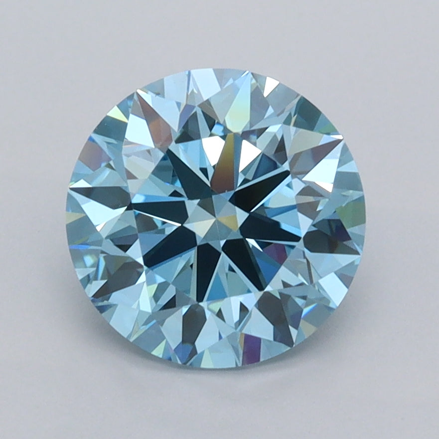 2.01 Carat Round Shaped, Ideal Cut, VVS2 Clarity, IGI Certified Lab Grown Diamond