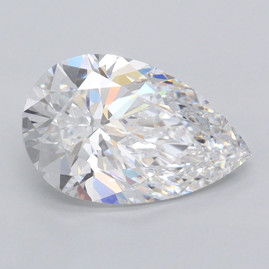 2.00 Carat Pear Shaped, Excellent Cut, D Color, VVS1 Clarity, IGI Certified Lab Grown Diamond