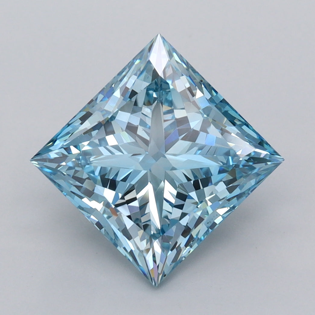 3.51 Carat Princess Shaped, Ideal Cut, VVS2 Clarity, IGI Certified Lab Grown Diamond