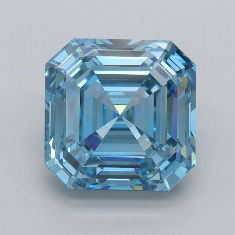 2.13 Carat Asscher Shaped, Ideal Cut, VVS1 Clarity, IGI Certified Lab Grown Diamond