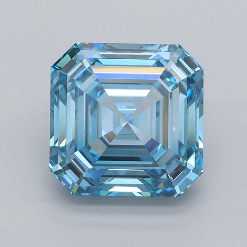 2.06 Carat Asscher Shaped, Ideal Cut, VVS2 Clarity, IGI Certified Lab Grown Diamond