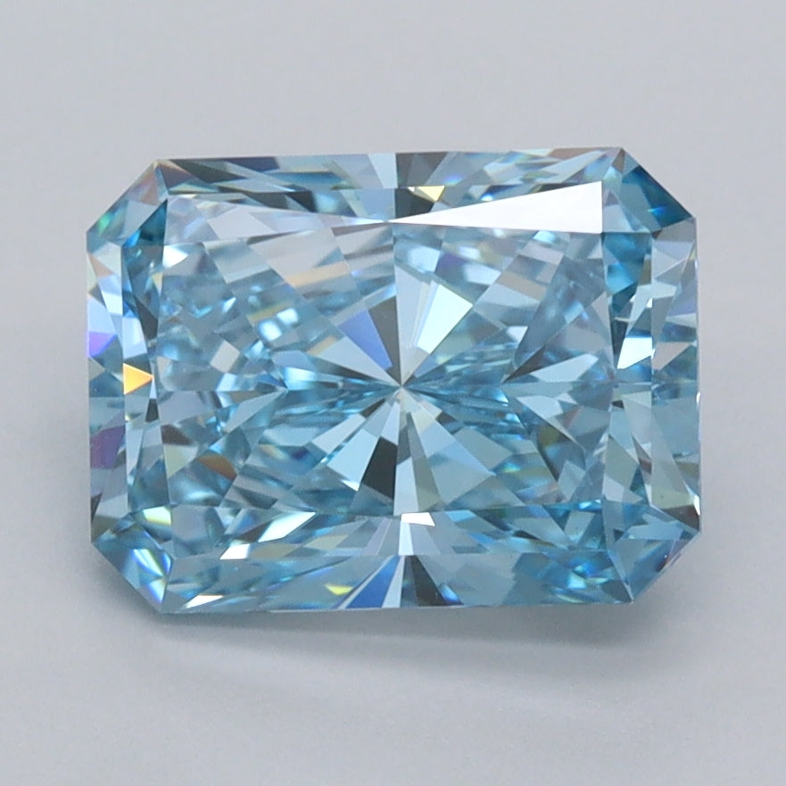 2.57 Carat Radiant Shaped, Ideal Cut, VVS2 Clarity, IGI Certified Lab Grown Diamond