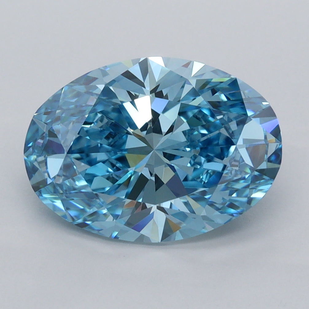 3.02 Carat Oval Shaped, Ideal Cut, VVS2 Clarity, IGI Certified Lab Grown Diamond