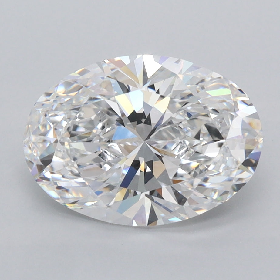 2.51 Carat Oval Shaped, Ideal Cut, D Color, VVS1 Clarity, IGI Certified Lab Grown Diamond