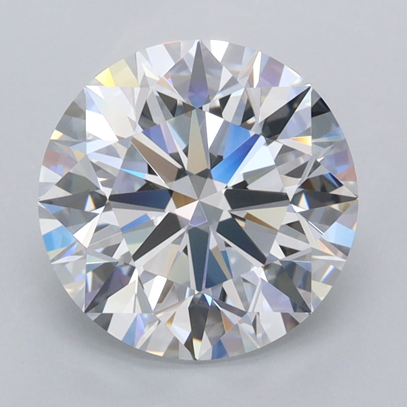 2.76 Carat Round Shaped, Ideal Cut, D Color, VVS1 Clarity, IGI Certified Lab Grown Diamond