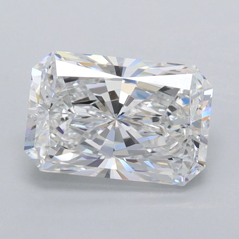 1.51 Carat Radiant Shaped, Ideal Cut, D Color, VVS2 Clarity, IGI Certified Lab Grown Diamond