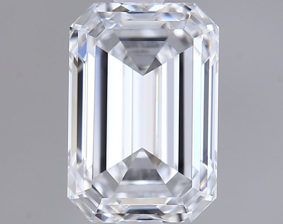 1.55 Carat Emerald Shaped, Ideal Cut, D Color, VVS1 Clarity, IGI Certified Lab Grown Diamond