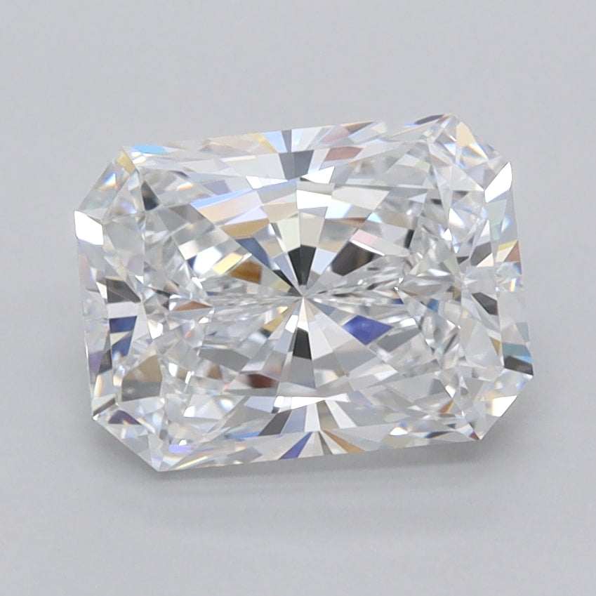 2.01 Carat Radiant Shaped, Ideal Cut, D Color, VVS1 Clarity, IGI Certified Lab Grown Diamond