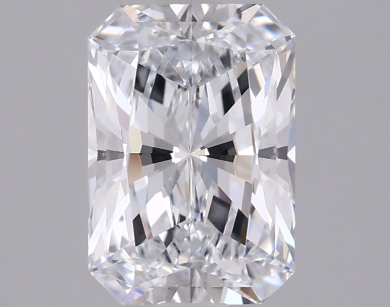 1.45 Carat Radiant Shaped, Ideal Cut, D Color, VVS2 Clarity, IGI Certified Lab Grown Diamond
