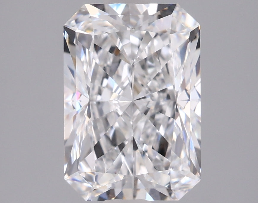 1.94 Carat Radiant Shaped, Ideal Cut, D Color, VVS1 Clarity, IGI Certified Lab Grown Diamond