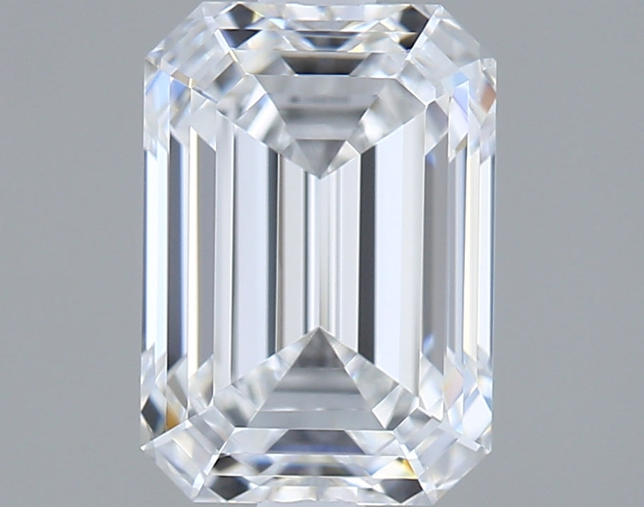 1.56 Carat Emerald Shaped, Ideal Cut, D Color, VVS1 Clarity, IGI Certified Lab Grown Diamond