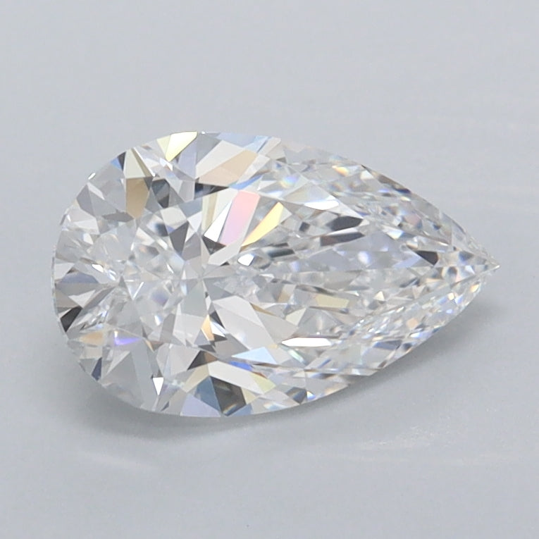 1.02 Carat Pear Shaped, Excellent Cut, D Color, VVS2 Clarity, IGI Certified Lab Grown Diamond