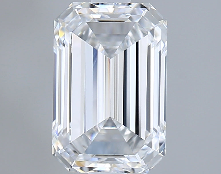 1.52 Carat Emerald Shaped, Ideal Cut, D Color, VVS1 Clarity, IGI Certified Lab Grown Diamond
