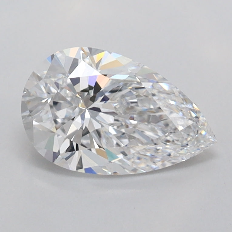 1.03 Carat Pear Shaped, Ideal Cut, D Color, VVS2 Clarity, IGI Certified Lab Grown Diamond