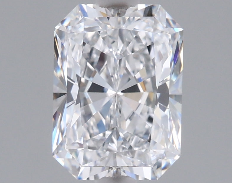 1.54 Carat Radiant Shaped, Ideal Cut, D Color, VVS2 Clarity, IGI Certified Lab Grown Diamond