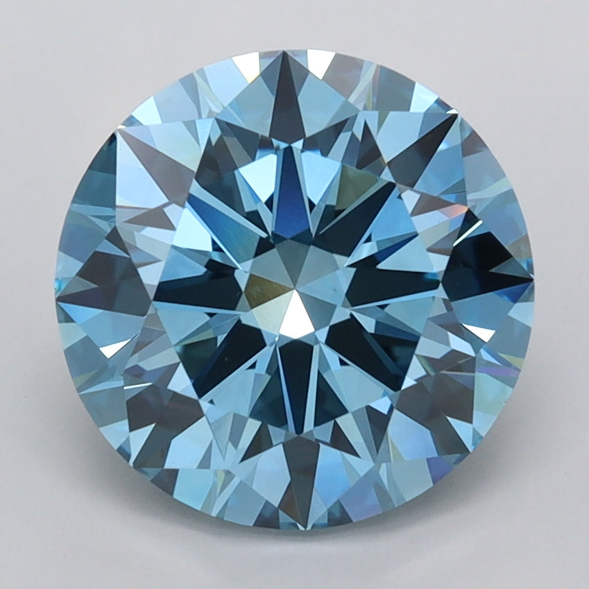 3.03 Carat Round Shaped, Ideal Cut, VVS2 Clarity, IGI Certified Lab Grown Diamond