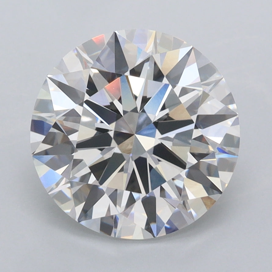2.85 Carat Round Shaped, Ideal Cut, D Color, FL Clarity, IGI Certified Lab Grown Diamond
