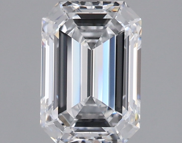 1.53 Carat Emerald Shaped, Ideal Cut, D Color, VVS1 Clarity, IGI Certified Lab Grown Diamond