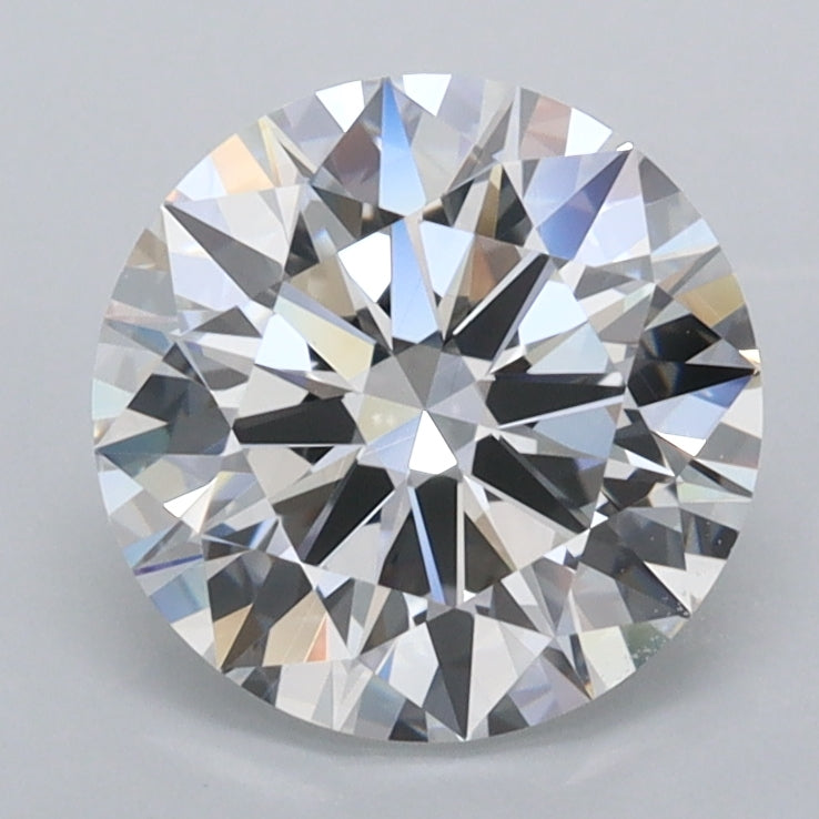 1.99 Carat Round Shaped, Ideal Cut, D Color, VVS2 Clarity, IGI Certified Lab Grown Diamond
