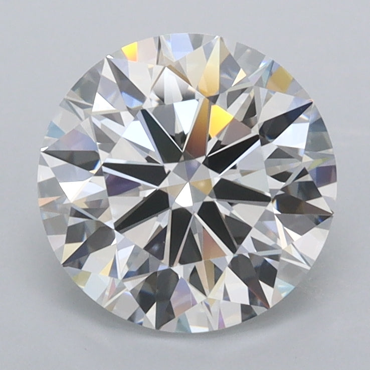 2.01 Carat Round Shaped, Ideal Cut, D Color, VVS2 Clarity, IGI Certified Lab Grown Diamond