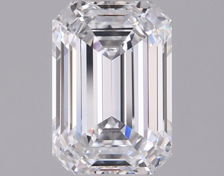 1.57 Carat Emerald Shaped, Ideal Cut, D Color, VVS1 Clarity, IGI Certified Lab Grown Diamond
