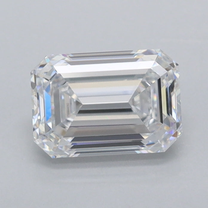 1.02 Carat Emerald Shaped, Ideal Cut, D Color, FL Clarity, IGI Certified Lab Grown Diamond
