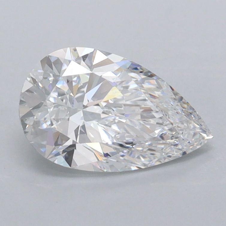 1.03 Carat Pear Shaped, Ideal Cut, D Color, VVS2 Clarity, IGI Certified Lab Grown Diamond