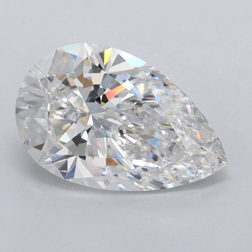 1.52 Carat Pear Shaped, Ideal Cut, D Color, VVS1 Clarity, IGI Certified Lab Grown Diamond