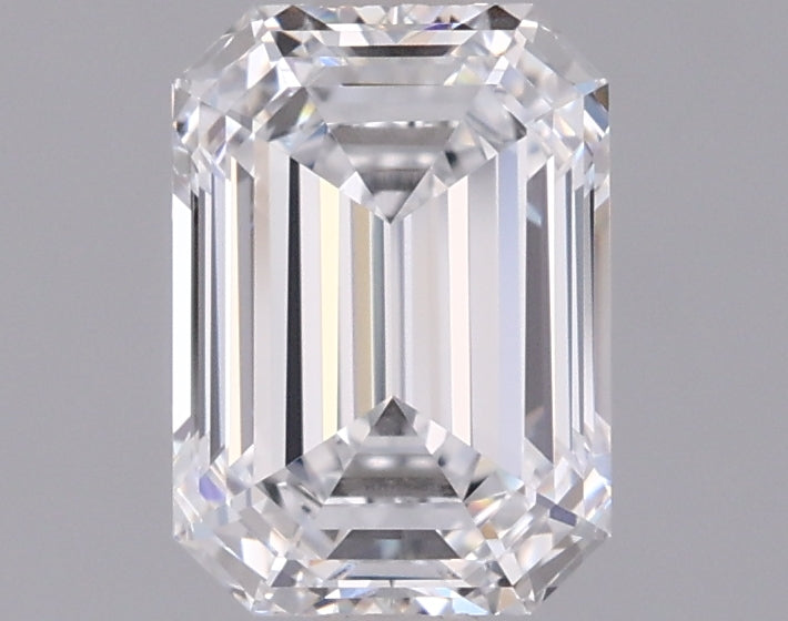 1.44 Carat Emerald Shaped, Ideal Cut, D Color, VVS1 Clarity, IGI Certified Lab Grown Diamond