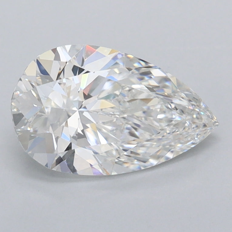 1.23 Carat Pear Shaped, Excellent Cut, E Color, FL Clarity, IGI Certified Lab Grown Diamond