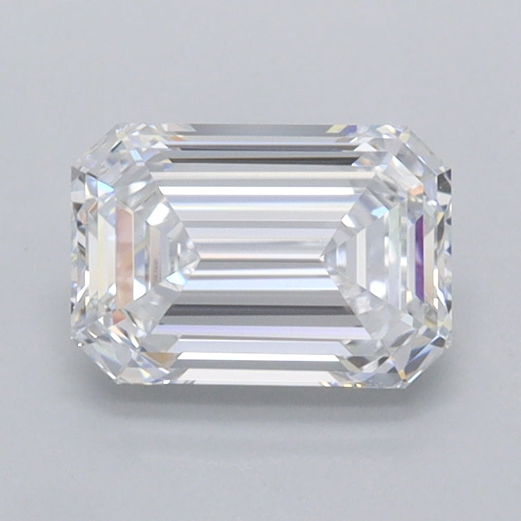 1.30 Carat Emerald Shaped, Ideal Cut, D Color, VVS1 Clarity, IGI Certified Lab Grown Diamond