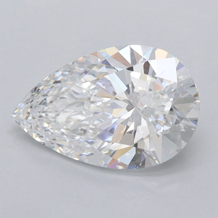 1.04 Carat Pear Shaped, Ideal Cut, D Color, VVS2 Clarity, IGI Certified Lab Grown Diamond