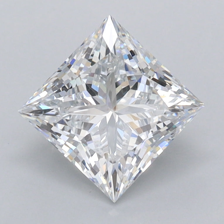 1.50 Carat Princess Shaped, Ideal Cut, D Color, VVS1 Clarity, IGI Certified Lab Grown Diamond