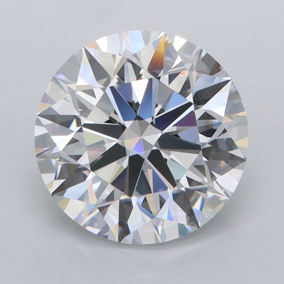 3.04 Carat Round Shaped, Ideal Cut, D Color, FL Clarity, IGI Certified Lab Grown Diamond
