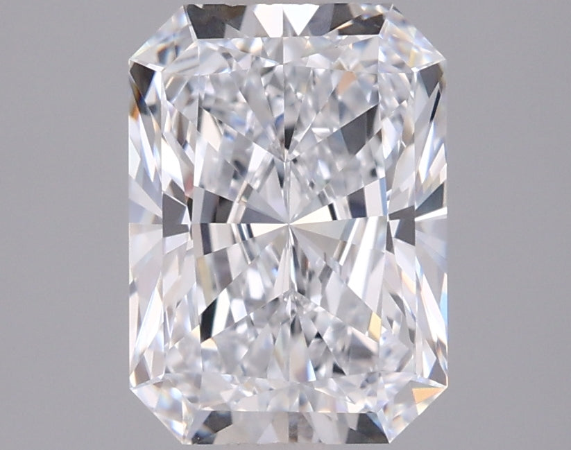 2.05 Carat Radiant Shaped, Ideal Cut, D Color, VVS1 Clarity, IGI Certified Lab Grown Diamond