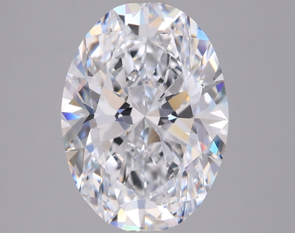 2.55 Carat Oval Shaped, Ideal Cut, D Color, VVS1 Clarity, IGI Certified Lab Grown Diamond