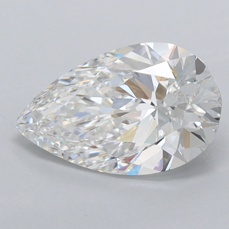1.29 Carat Pear Shaped, Excellent Cut, D Color, IF Clarity, IGI Certified Lab Grown Diamond