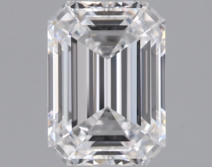 1.58 Carat Emerald Shaped, Ideal Cut, D Color, VVS2 Clarity, IGI Certified Lab Grown Diamond