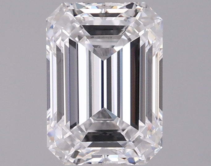 1.30 Carat Emerald Shaped, Ideal Cut, D Color, VVS1 Clarity, IGI Certified Lab Grown Diamond