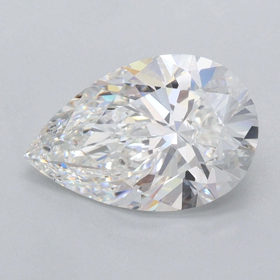 2.00 Carat Pear Shaped, Ideal Cut, E Color, FL Clarity, IGI Certified Lab Grown Diamond