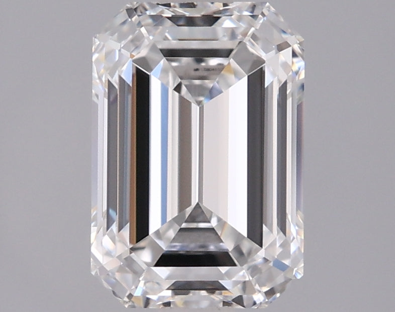 2.01 Carat Emerald Shaped, Ideal Cut, D Color, VVS2 Clarity, IGI Certified Lab Grown Diamond