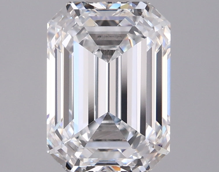 2.07 Carat Emerald Shaped, Ideal Cut, D Color, VVS1 Clarity, IGI Certified Lab Grown Diamond